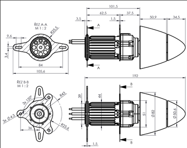 Motor Phasor Contra Prop 2035/1150